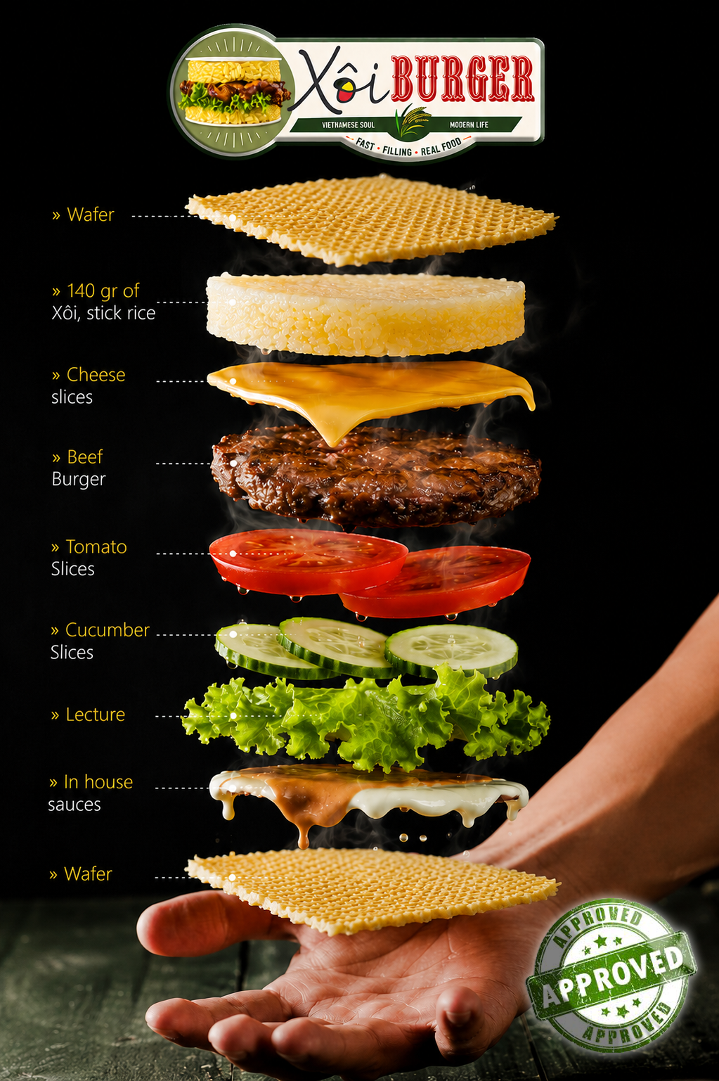 Xoi Burger Layers